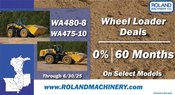 Wheel Loader Financing WA480 WA475 May