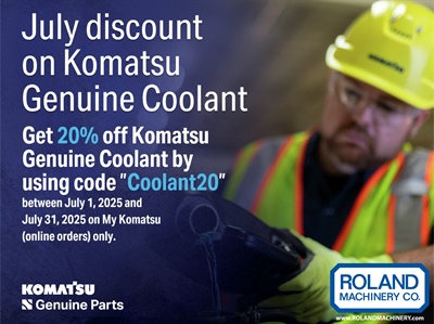 July Discount on Komatsu Genuine Coolant