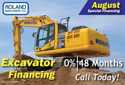 Excavator Financing Multiple Options August