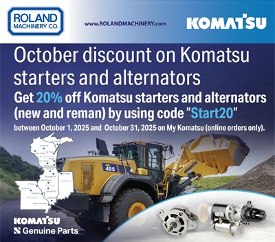Komatsu Starters and Alternators Deal