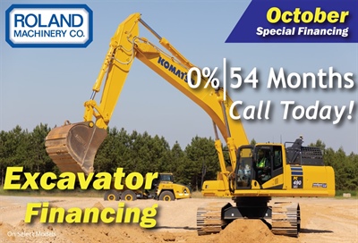 Excavator Financing October 2025