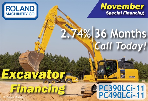 Excavator 390 490 Financing November 2025