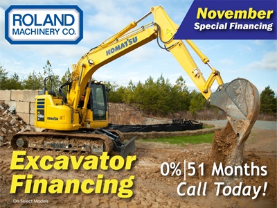 Excavator Financing November 2025