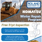 Komatsu Winter Repair Program