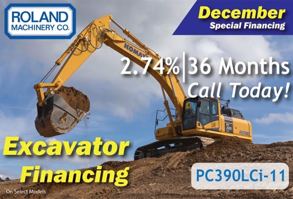 Excavator 390LCi Financing Dec 2025