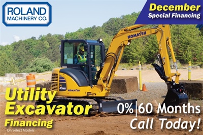 Utility Excavator Financing December 2025