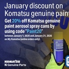 Komatsu Parts Offer January