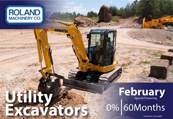 Utility Excavators February Financing