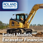 Excavator financing: select models