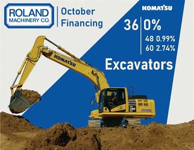 Excavator Financing October