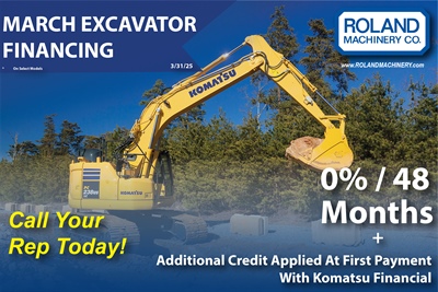 March Excavator Financing
